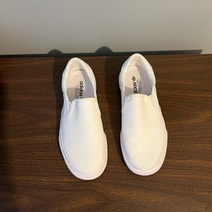 Women’s White Adidas Slip On Sneakers